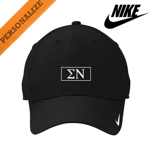 Sigma Nu Personalized Black Nike Dri-FIT Performance Hat | Sigma Nu | Headwear > Billed hats
