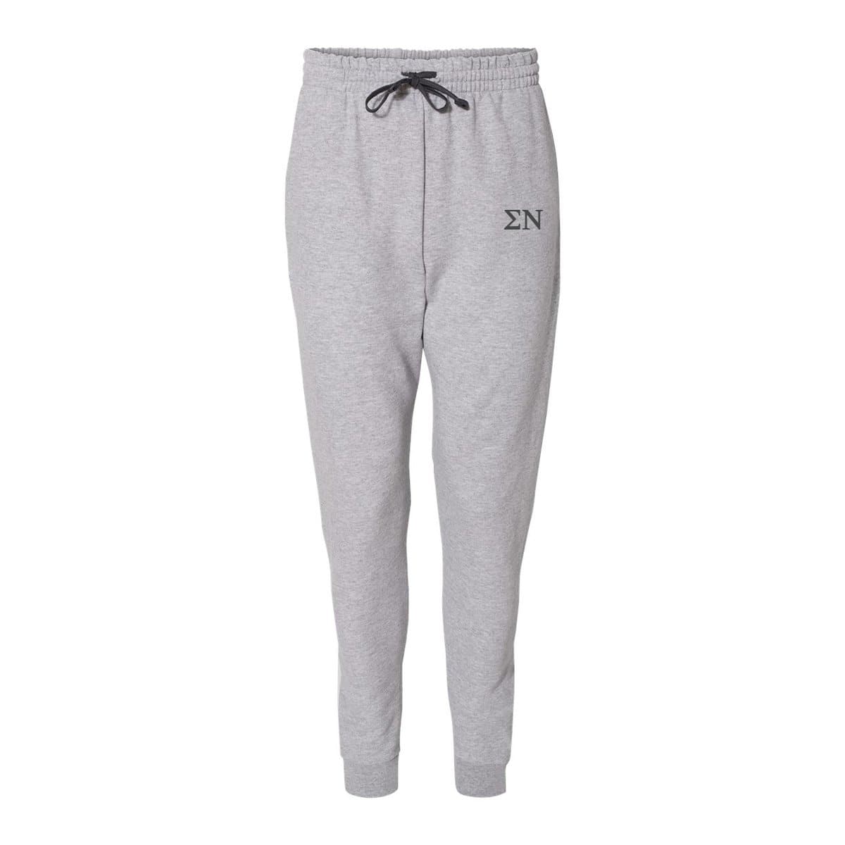 Sigma Nu Heather Grey Contrast Joggers | Sigma Nu | Pants > Sweatpants