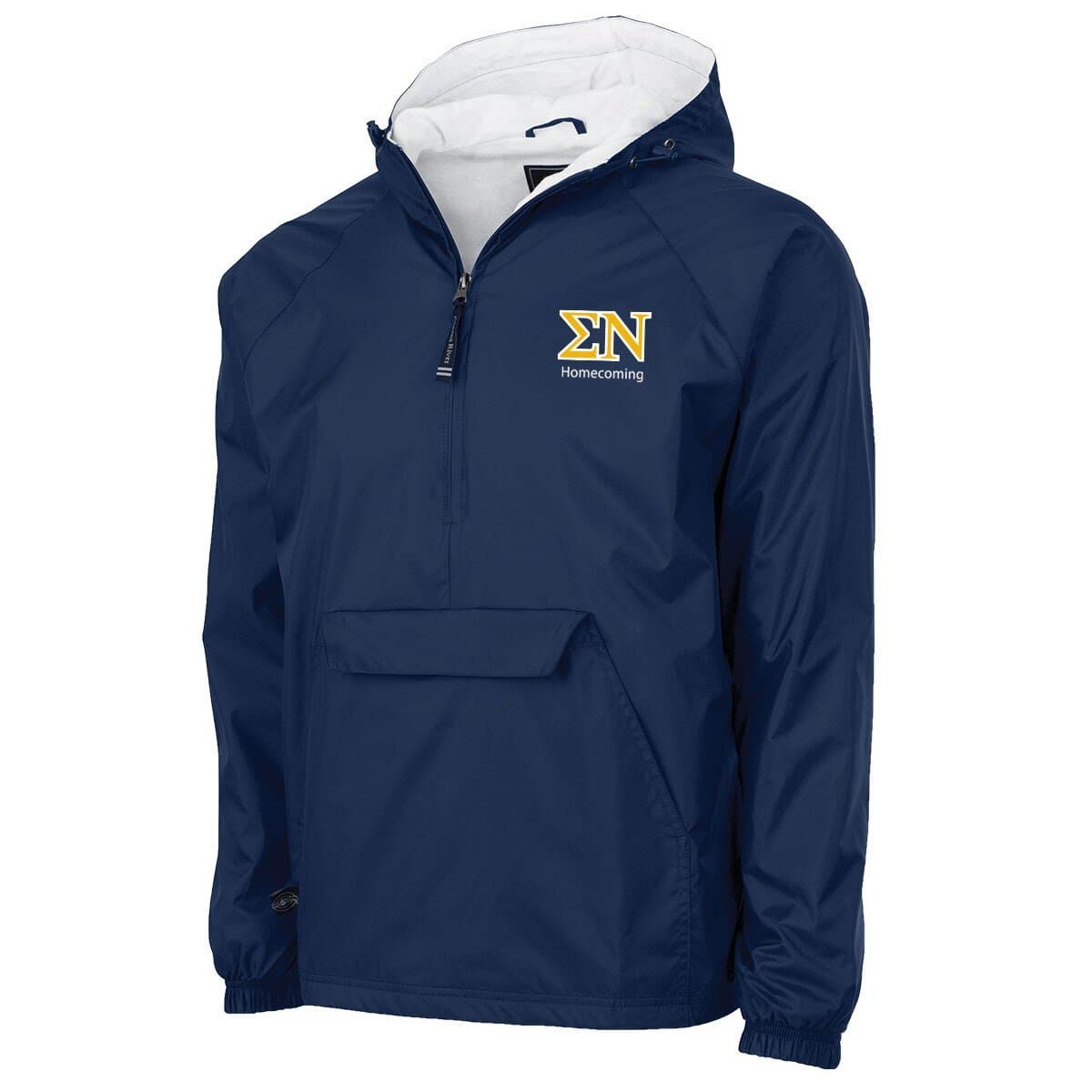 Sigma Nu Personalized Charles River Navy Classic 1/4 Zip Rain Jacket | Sigma Nu | Outerwear > Jackets