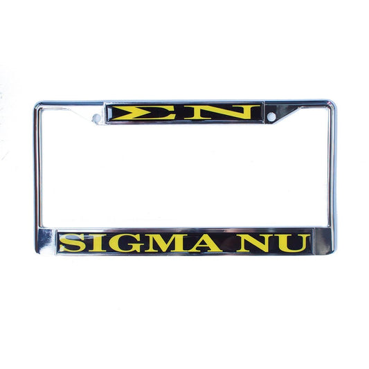 Sigma Nu License Plate Frame | Sigma Nu | Car accessories > License plate holders