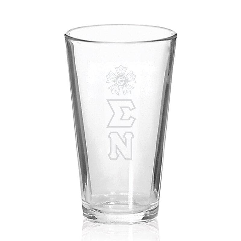 Sigma Nu Engraved Fellowship Glass | Sigma Nu | Drinkware > 15 ounce glasses
