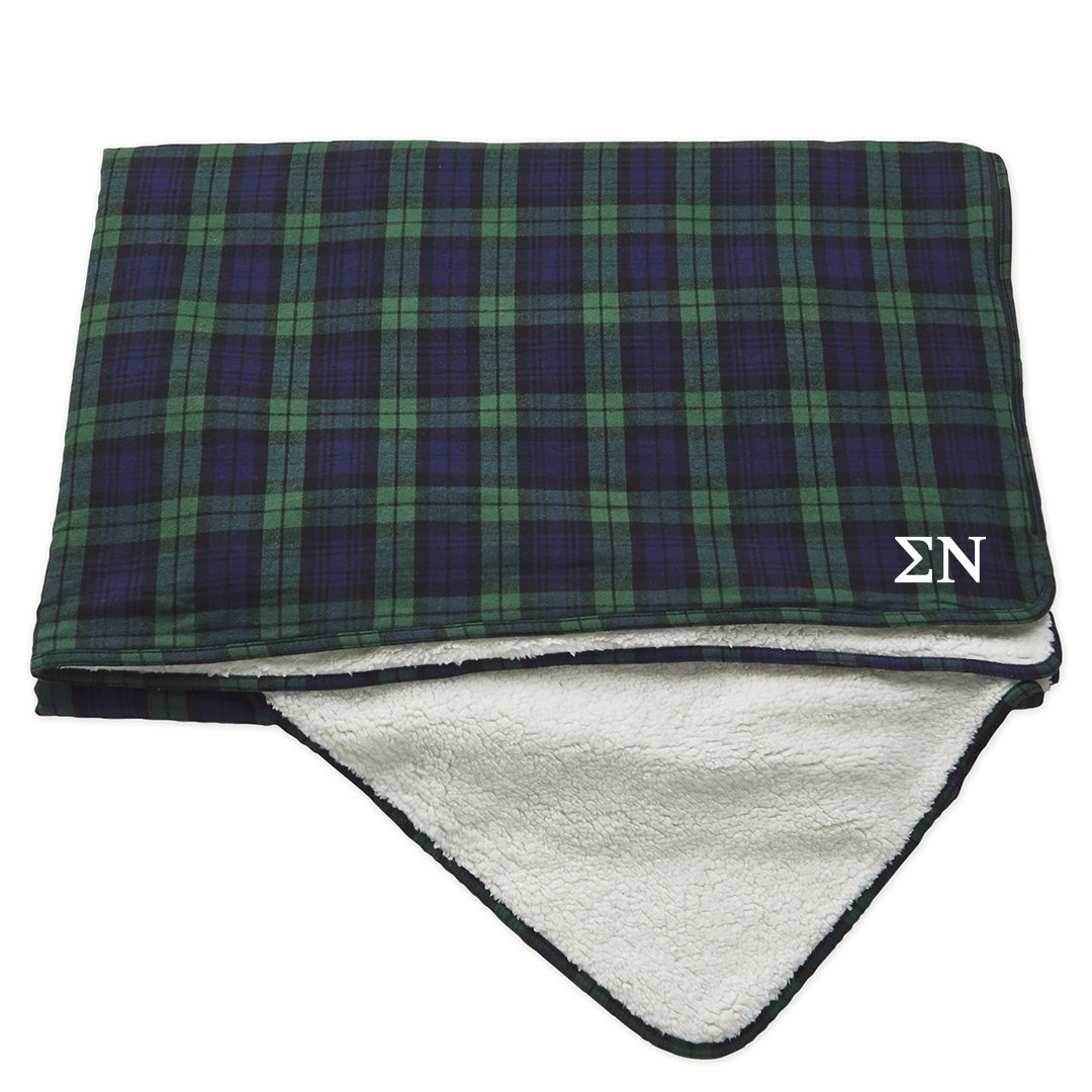 Sigma Nu Flannel Throw Blanket