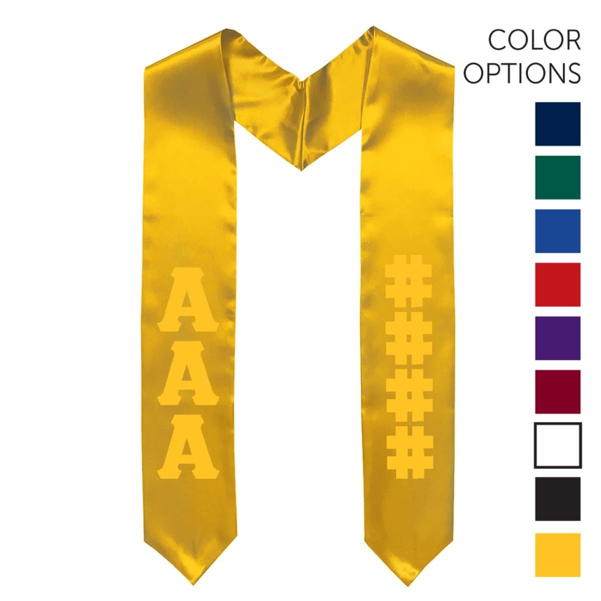 Sigma Nu Pick Your Own Colors Graduation Stole | Sigma Nu | Apparel > Stoles