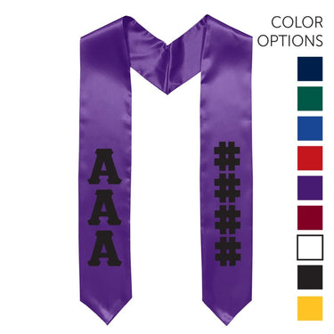 Sigma Nu Pick Your Own Colors Graduation Stole | Sigma Nu | Apparel > Stoles
