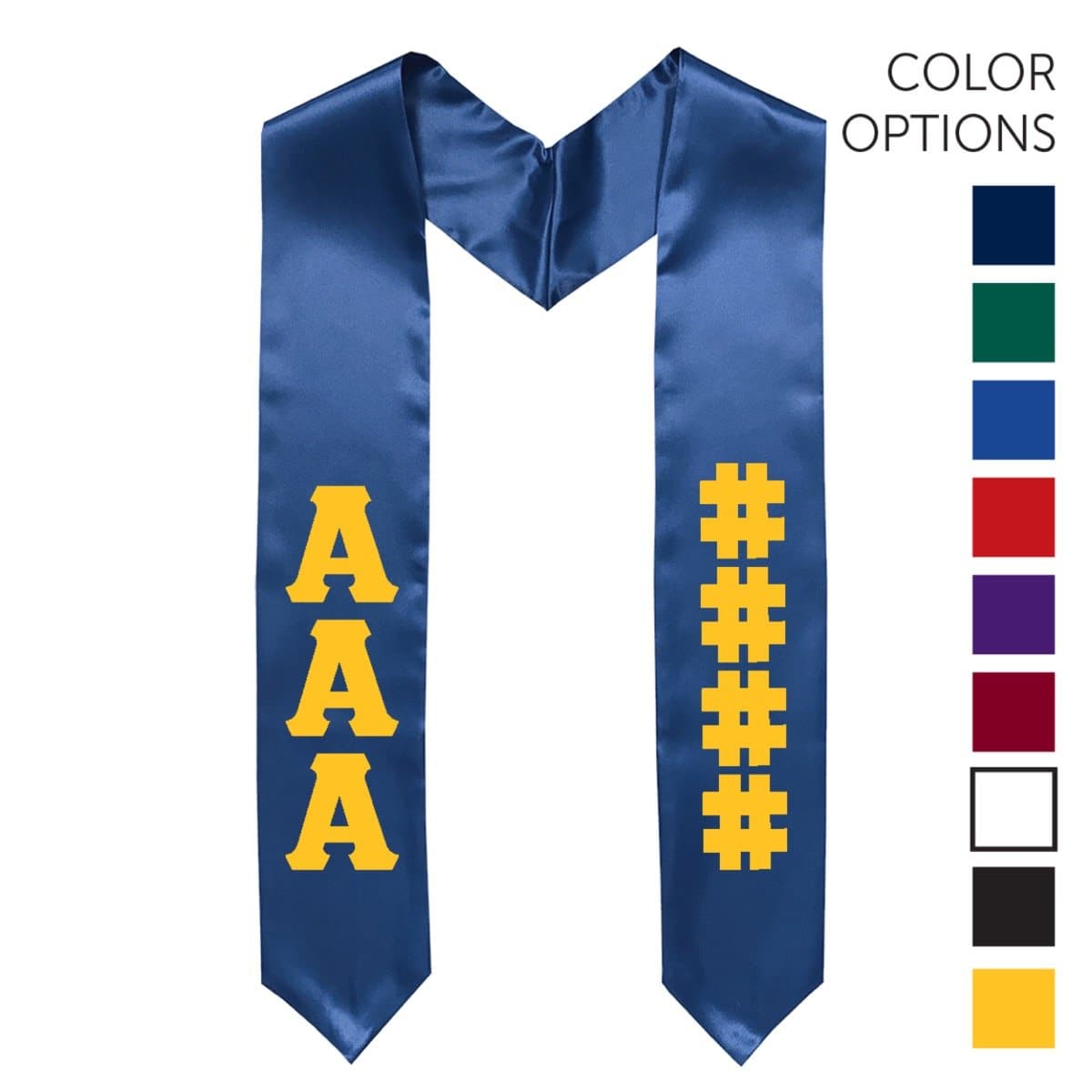 Sigma Nu Pick Your Own Colors Graduation Stole | Sigma Nu | Apparel > Stoles