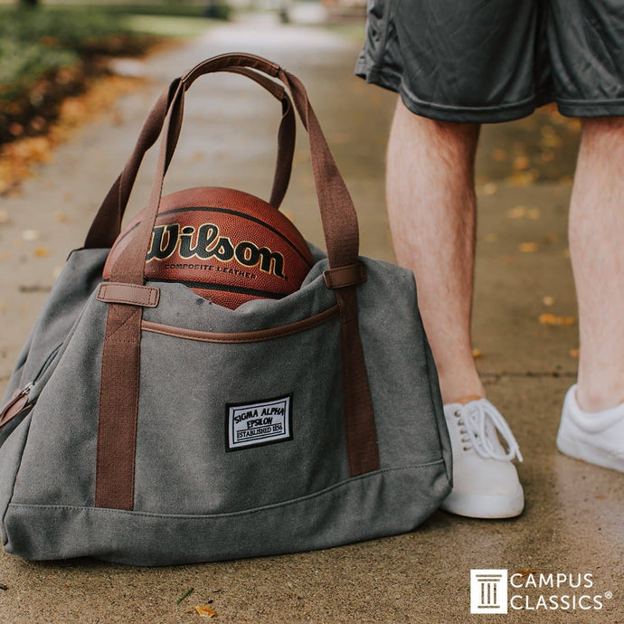 Sigma Nu Gray Canvas Duffel | Sigma Nu | Bags > Duffle bags